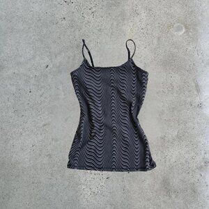 black and grey swirl cami